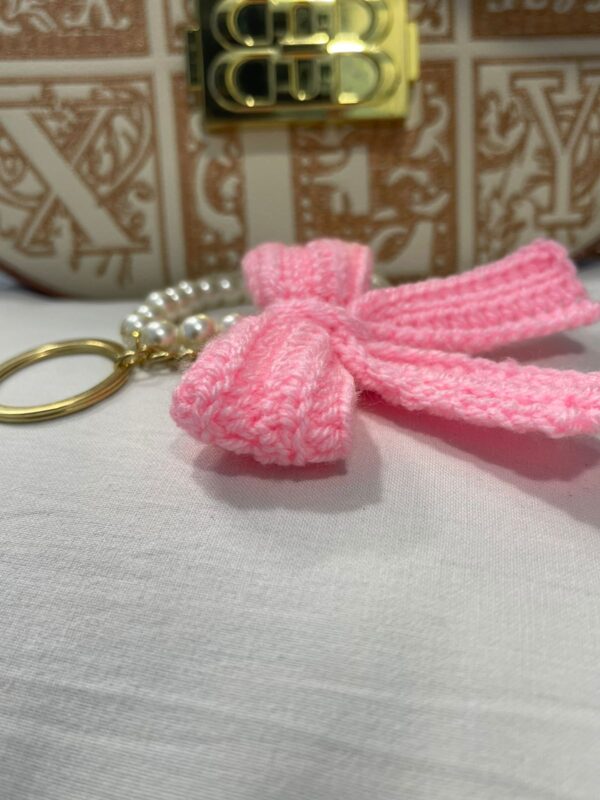 🎀💖 Pookie Pink Bow Charm 🔑🧶 | Handmade Crochet Cutie