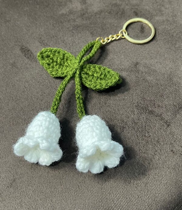 🌸BloomBell Crochet Keychain Handmade Floral Charm