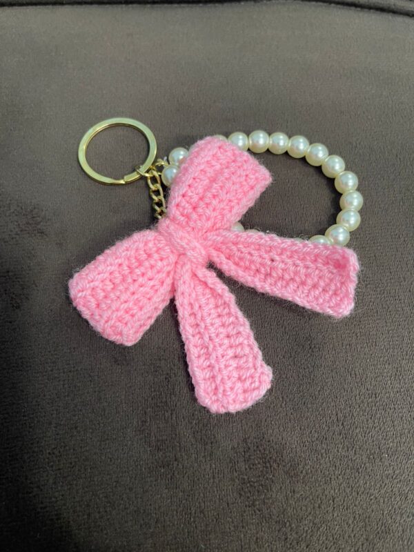 🎀💖 Pookie Pink Bow Charm 🔑🧶 | Handmade Crochet Cutie
