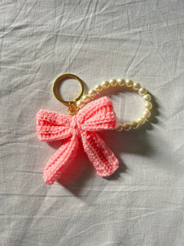 🎀💖 Pookie Pink Bow Charm 🔑🧶 | Handmade Crochet Cutie