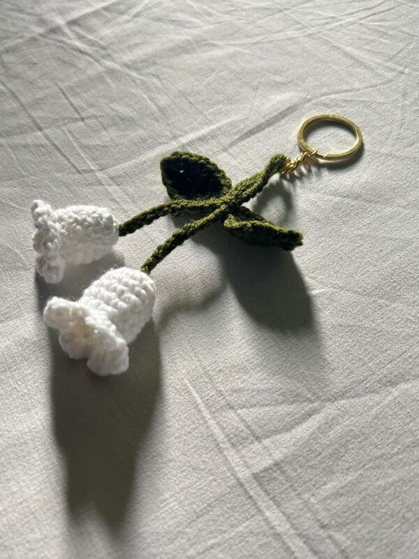🌸BloomBell Crochet Keychain Handmade Floral Charm