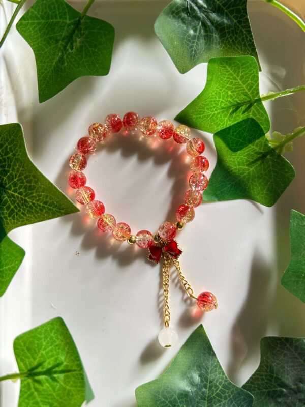 🍓 Blush Bloom – Handmade Sparkle Bracelet ✨