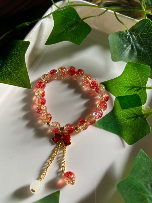 🍓 Blush Bloom – Handmade Sparkle Bracelet ✨
