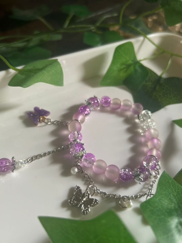 💜Shimmering Amethyst & Butterfly Bracelet ✨💜