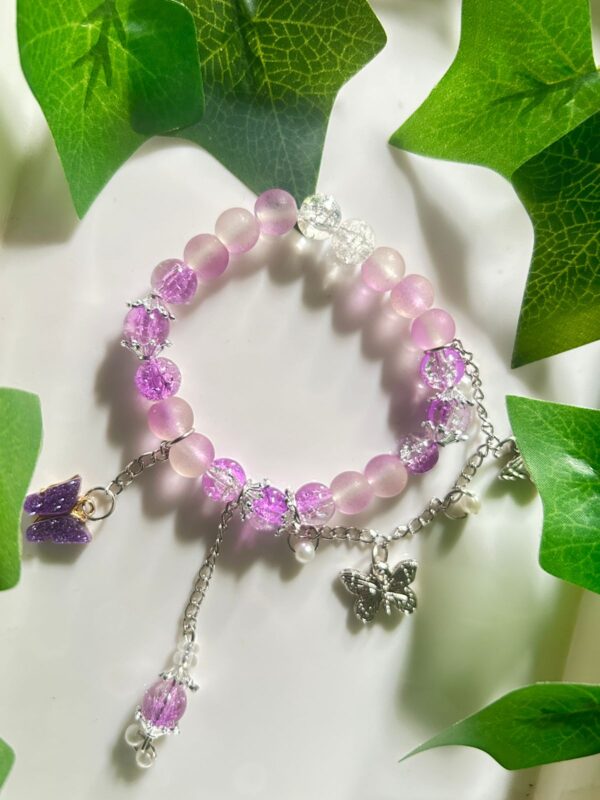 💜Shimmering Amethyst & Butterfly Bracelet ✨💜