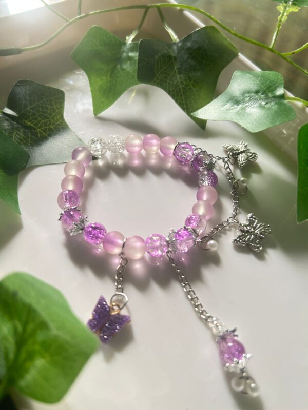 💜Shimmering Amethyst & Butterfly Bracelet ✨💜
