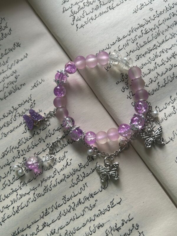 💜Shimmering Amethyst & Butterfly Bracelet ✨💜