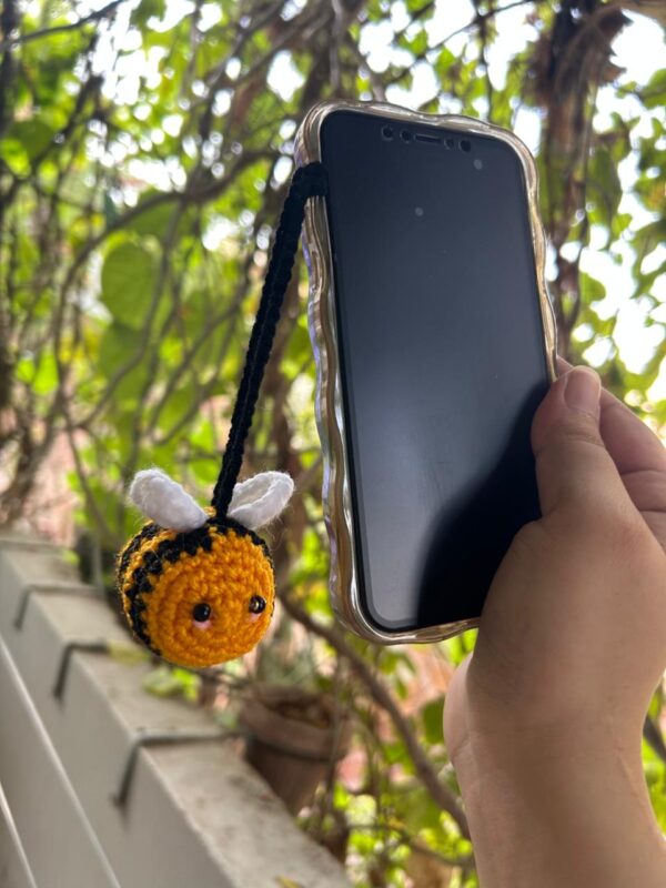 🐝Bee Keychain and Mobile Charm - Crocheted Accessory