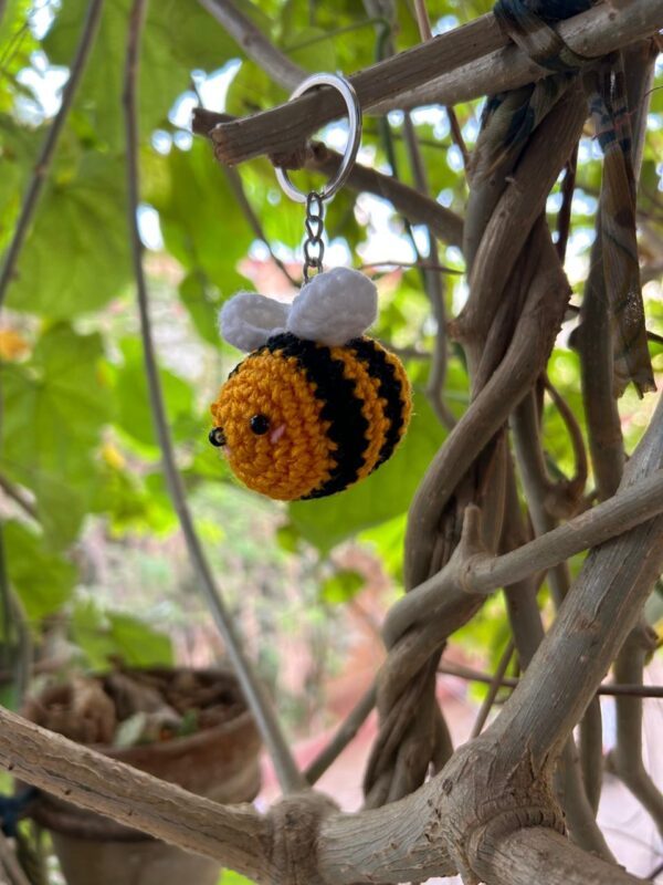 🐝Bee Keychain and Mobile Charm - Crocheted Accessory