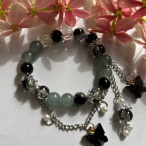 🖤 Mystic Pearl Garden Handmade Bracelet🌸