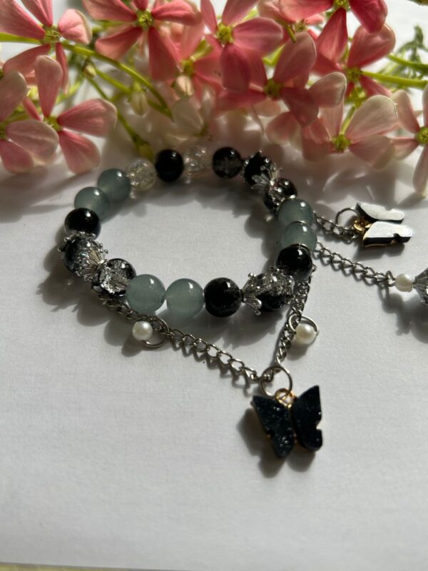 🖤 Mystic Pearl Garden Handmade Bracelet🌸