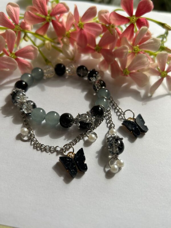 🖤 Mystic Pearl Garden Handmade Bracelet🌸