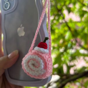 📱 Sweet Swirl Cake Roll Charm 🍓🍰