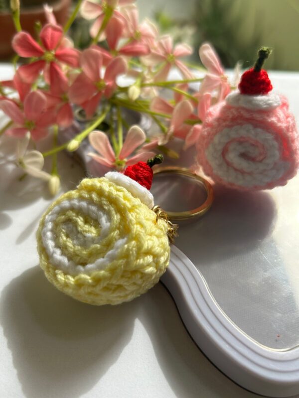 🍰 Sweet Swirl Crochet Keychains 🧁✨