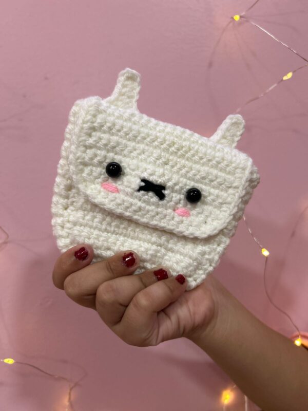 🐰💖White Bunny Crochet Wallet - Handmade & Sweet