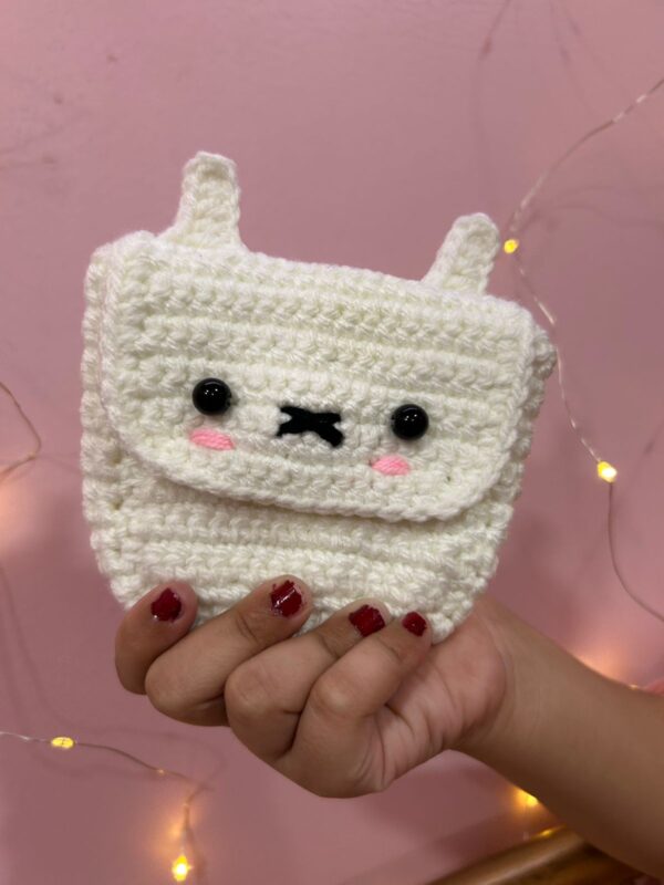 🐰💖White Bunny Crochet Wallet - Handmade & Sweet