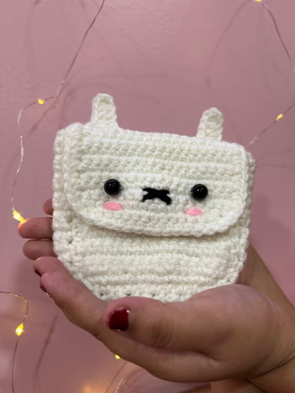 🐰💖White Bunny Crochet Wallet - Handmade & Sweet