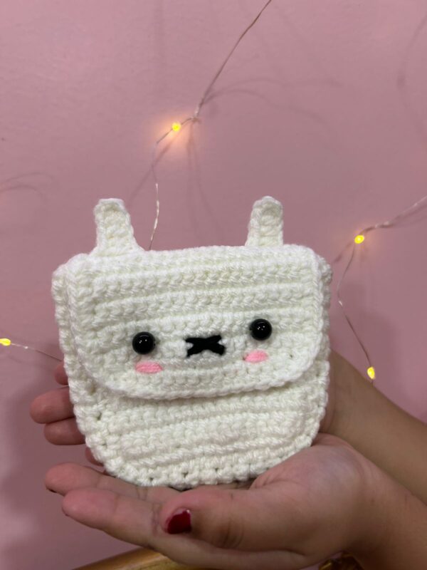 🐰💖White Bunny Crochet Wallet - Handmade & Sweet