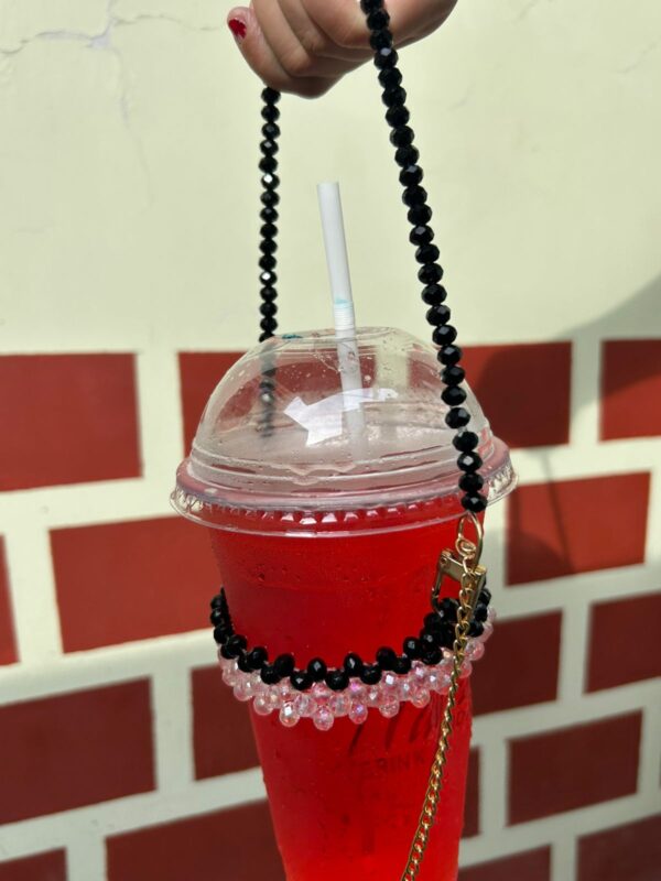 🧊✨ Handmade Beaded Drink Cup Holder Strap – Stylish & Reusable!