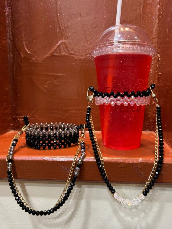 🧊✨ Handmade Beaded Drink Cup Holder Strap – Stylish & Reusable!