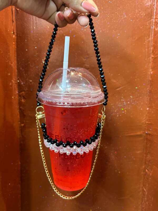 🧊✨ Handmade Beaded Drink Cup Holder Strap – Stylish & Reusable!