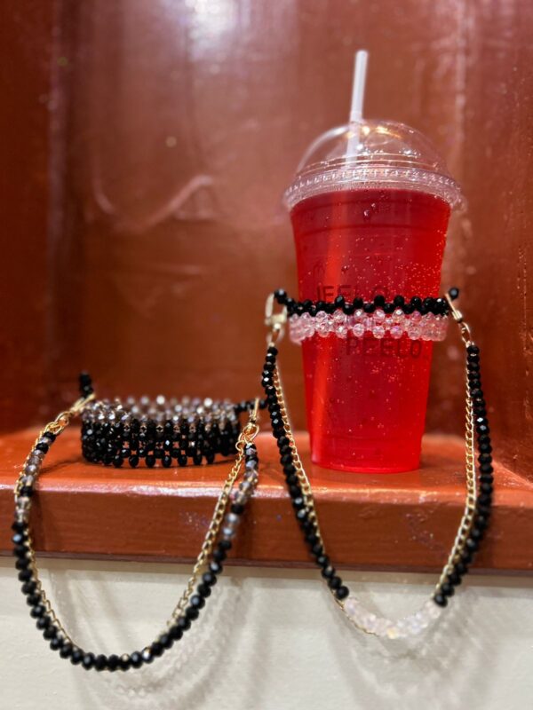 🧊✨ Handmade Beaded Drink Cup Holder Strap – Stylish & Reusable!