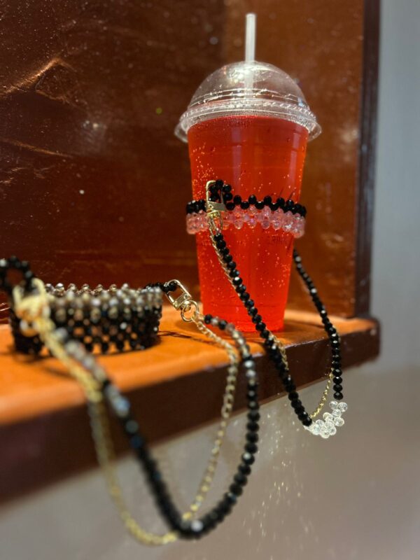 🧊✨ Handmade Beaded Drink Cup Holder Strap – Stylish & Reusable!