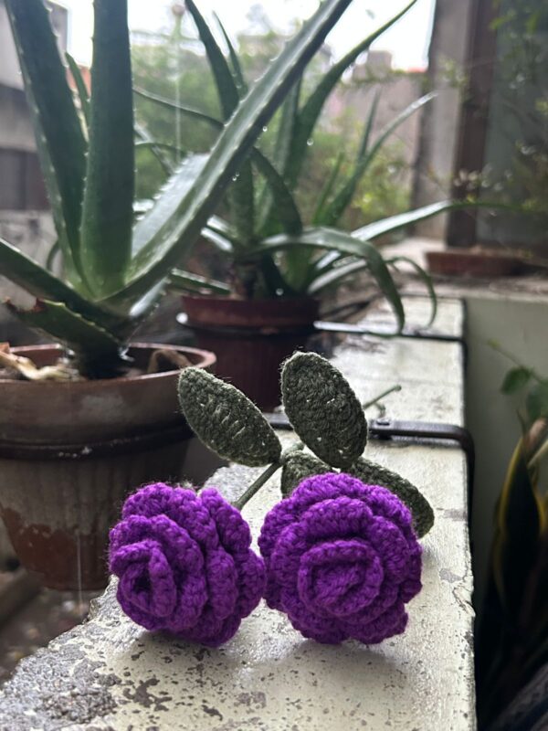 💜❤️Artisan Crochet Flower - Red/Purple  Edition 🧵