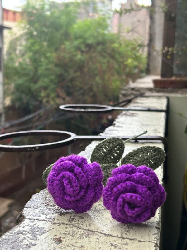 💜❤️Artisan Crochet Flower - Red/Purple  Edition 🧵