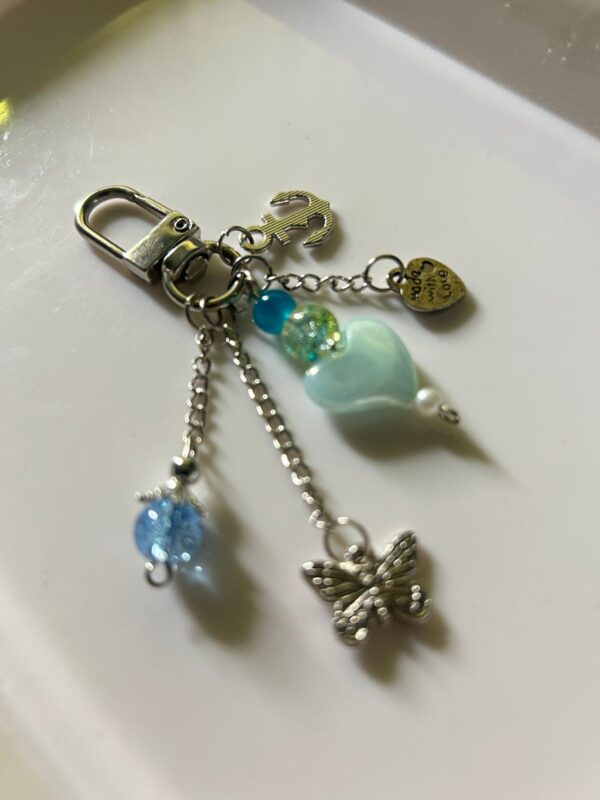 🌊 Ocean Breeze & Butterfly Dreams Handmade Keychain 🦋🌊