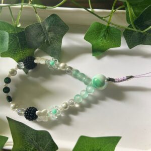 💚Mint Blossom & Pearl Handmade Mobile Charm 🌸💚
