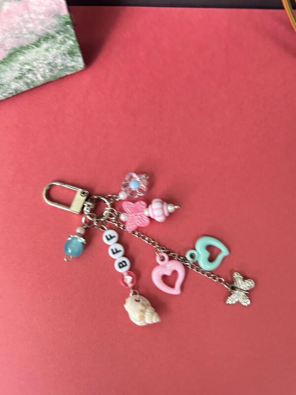 🦋"BFF Hearts & Butterflies" Handmade Keychain