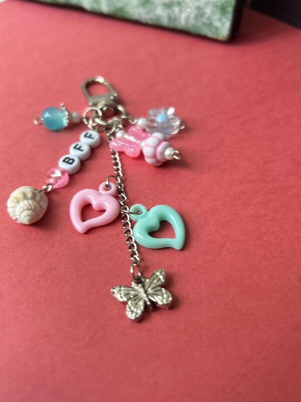 🦋"BFF Hearts & Butterflies" Handmade Keychain