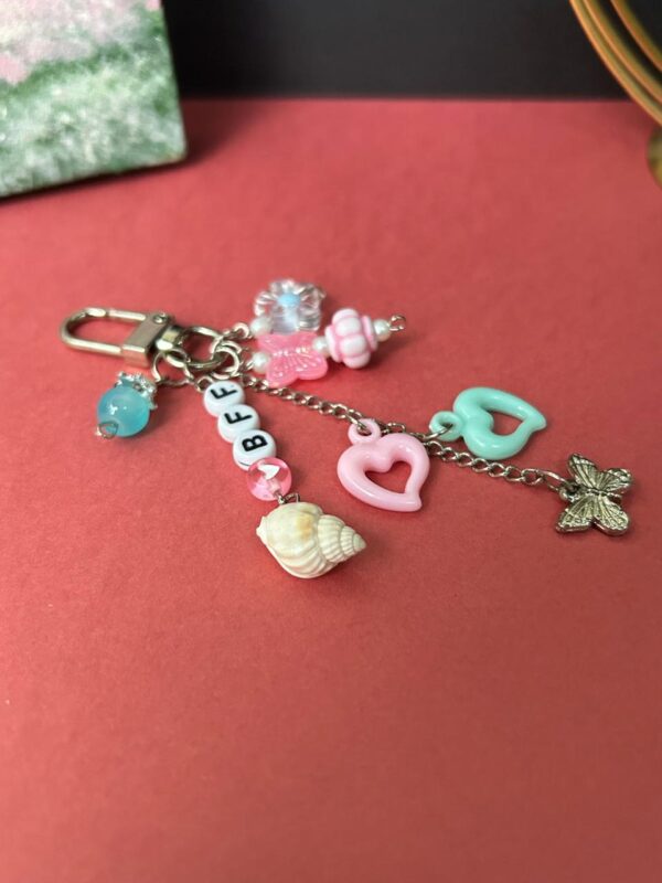 🦋"BFF Hearts & Butterflies" Handmade Keychain