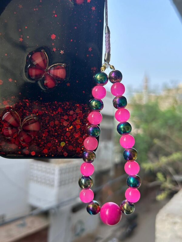🎀"Pink & Purple Galaxy" Beaded Mobile Charm