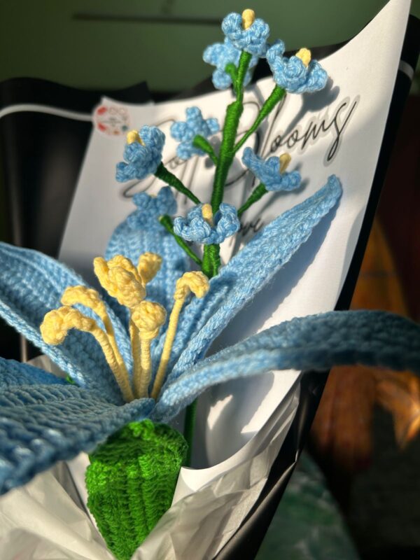 Handmade Crochet Blue Lily Bouquet 💙💐