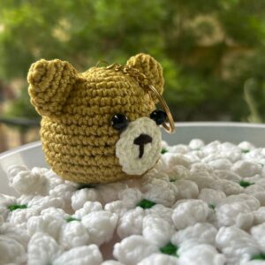 🐻 Handmade Crochet Teddy Bear Keychain 🔑