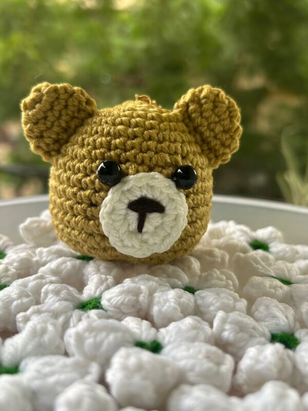 🐻 Handmade Crochet Teddy Bear Keychain 🔑
