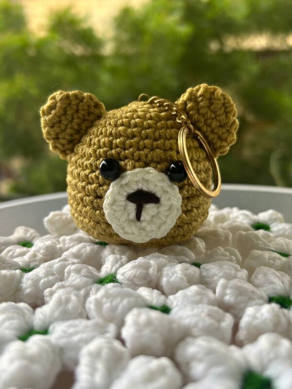 🐻 Handmade Crochet Teddy Bear Keychain 🔑