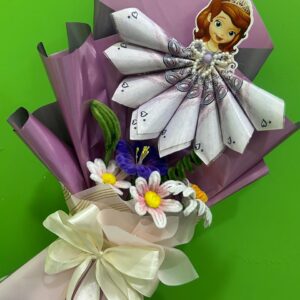 💜 Royal Princess Cash Bouquet - Handmade Floral Gift Set 💜